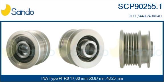 SANDO Ременный шкив, генератор SCP90255.1