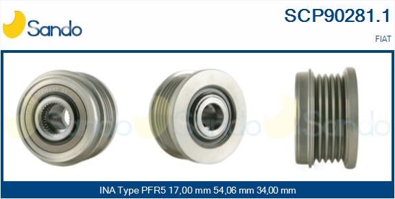 SANDO Ременный шкив, генератор SCP90281.1