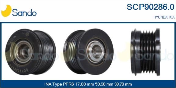 SANDO Ременный шкив, генератор SCP90286.0