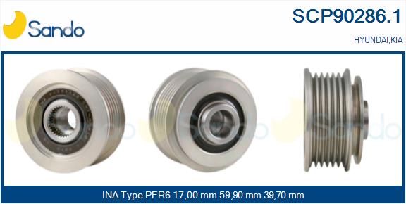 SANDO Ременный шкив, генератор SCP90286.1