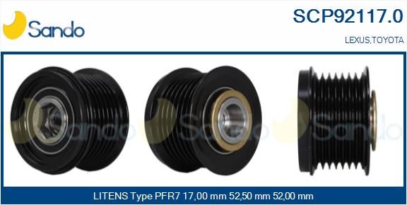 SANDO Ременный шкив, генератор SCP92117.0