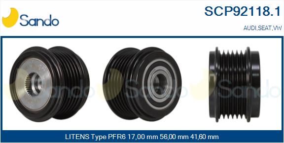 SANDO Ременный шкив, генератор SCP92118.1