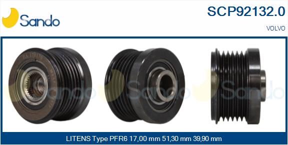SANDO Ременный шкив, генератор SCP92132.0
