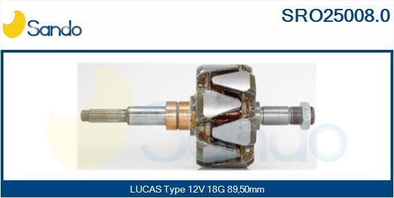 SANDO rotorius, kintamosios srovės generatorius SRO25008.0