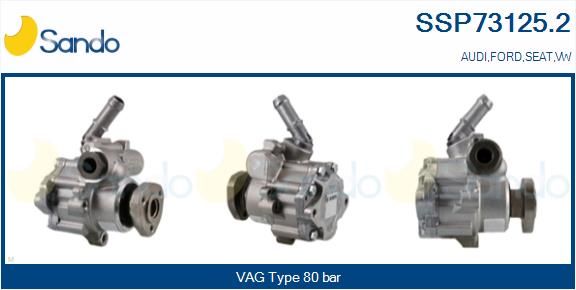 SANDO Гидравлический насос, рулевое управление SSP73125.2