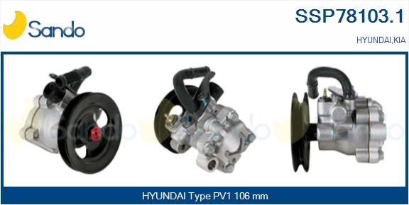 SANDO Гидравлический насос, рулевое управление SSP78103.1