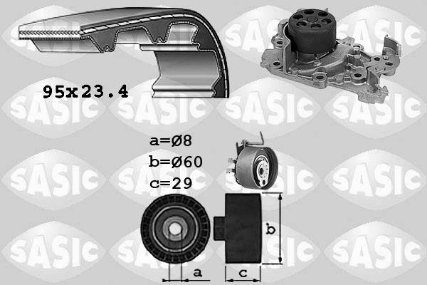 SASIC Водяной насос + комплект зубчатого ремня 3904029