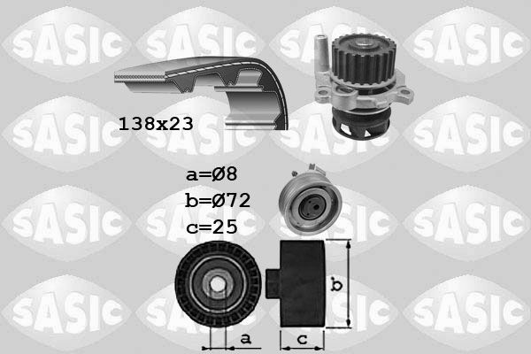 SASIC Водяной насос + комплект зубчатого ремня 3906091