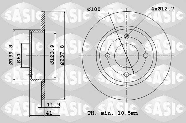 SASIC Тормозной диск 4004253J