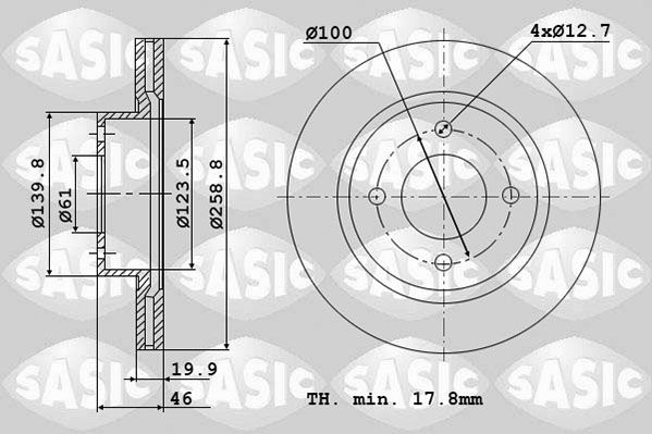 SASIC Тормозной диск 4004256J