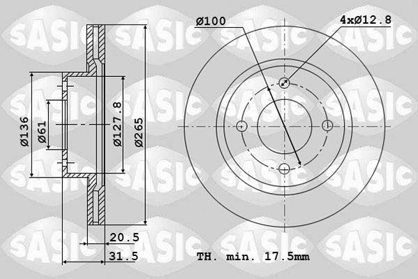 SASIC Тормозной диск 4004265J