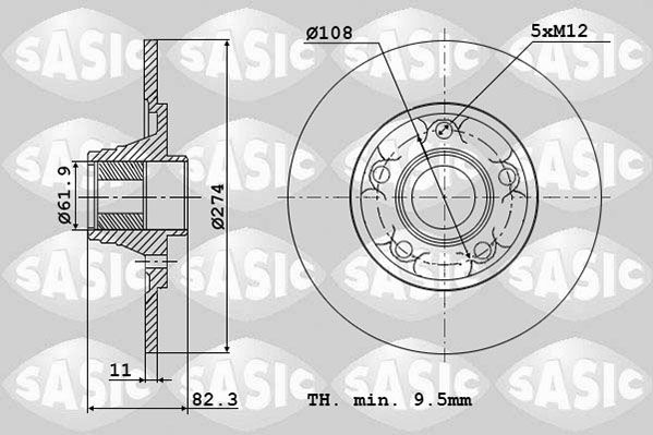 SASIC Тормозной диск 4004300J