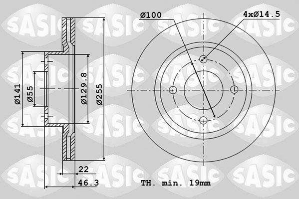 SASIC Тормозной диск 6106125