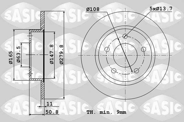 SASIC Тормозной диск 6106294