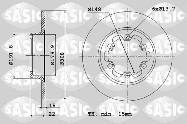 SASIC Тормозной диск 6106299