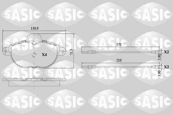 SASIC stabdžių trinkelių rinkinys, diskinis stabdys 6210068