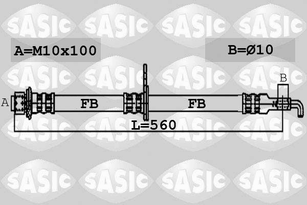 SASIC stabdžių žarnelė 6600038