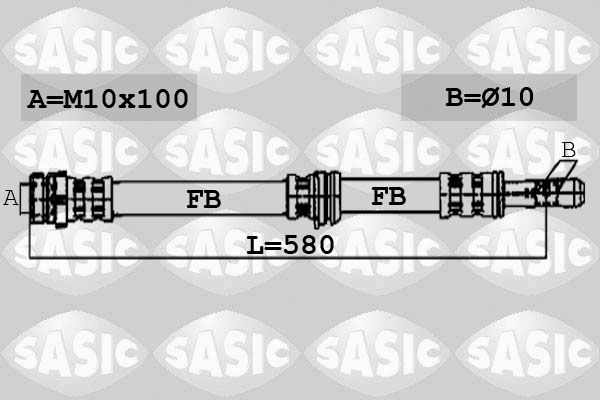 SASIC Тормозной шланг 6606133