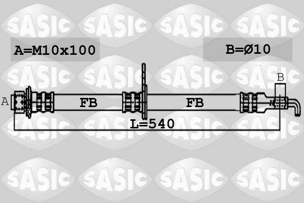 SASIC stabdžių žarnelė 6606185