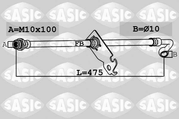 SASIC Тормозной шланг 6606205