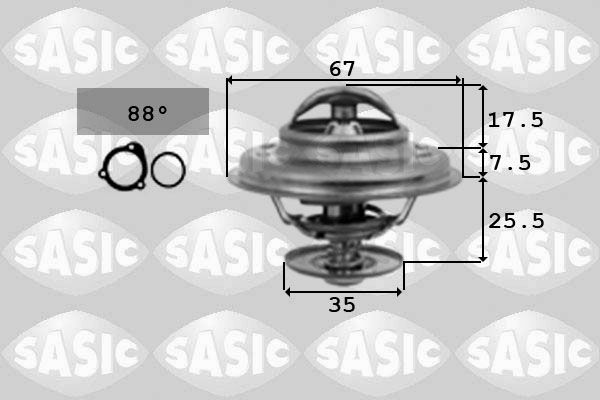 SASIC Термостат, охлаждающая жидкость 9000335