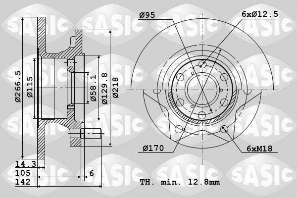 SASIC Тормозной диск 9004293J