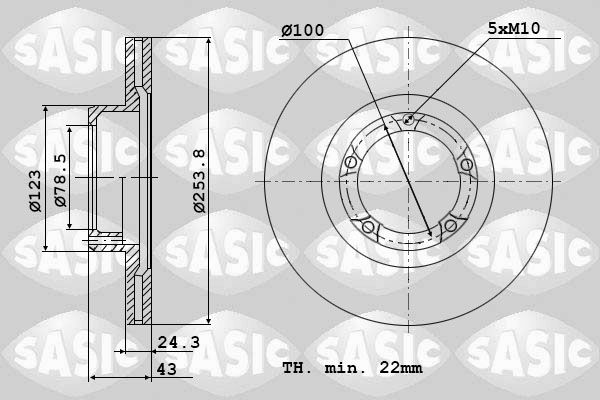 SASIC stabdžių diskas 9004820J