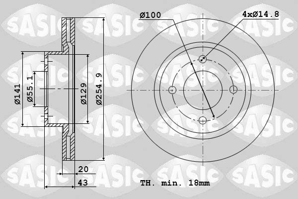 SASIC Тормозной диск 9004897J