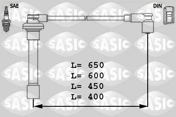 SASIC Комплект проводов зажигания 9286010