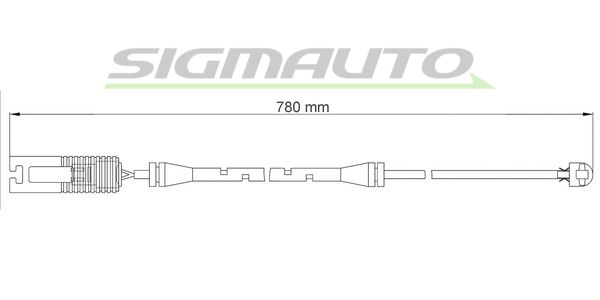 SIGMAUTO Сигнализатор, износ тормозных колодок WI0597