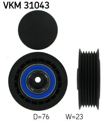 SKF Натяжной ролик, поликлиновой ремень VKM 31043