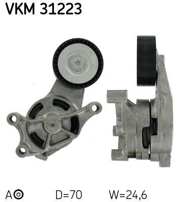 SKF įtempiklio skriemulys, V formos rumbuotas diržas VKM 31223