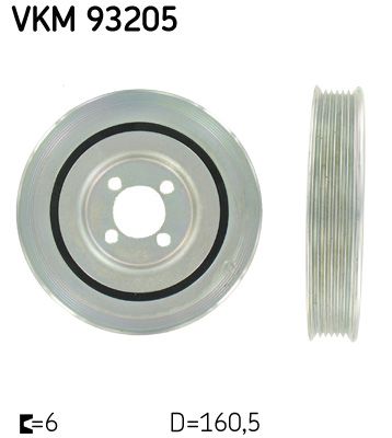 SKF Ременный шкив, коленчатый вал VKM 93205