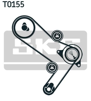 SKF paskirstymo diržo komplektas VKMA 02386