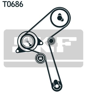 SKF paskirstymo diržo komplektas VKMA 92519