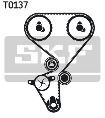 SKF Водяной насос + комплект зубчатого ремня VKMC 03130