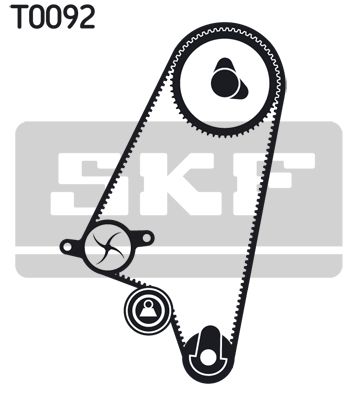 SKF Водяной насос + комплект зубчатого ремня VKMC 05121-2