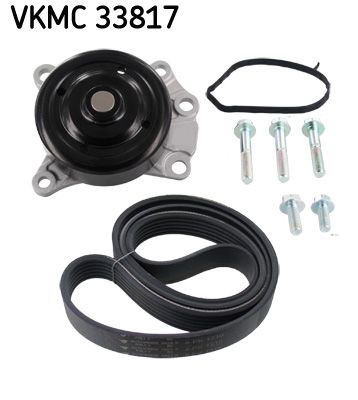 SKF Водяной насос + комплект ручейковых ремней VKMC 33817