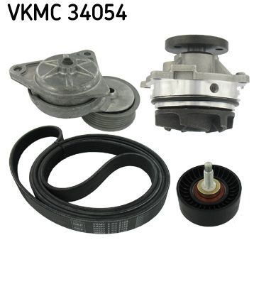 SKF Водяной насос + комплект ручейковых ремней VKMC 34054