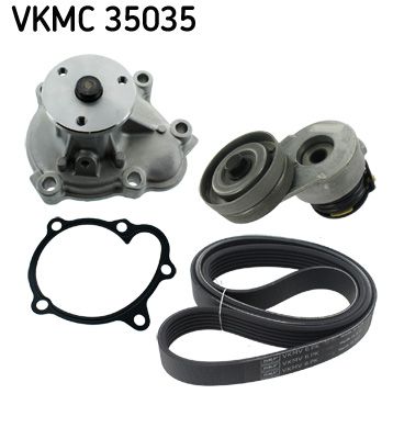 SKF Водяной насос + комплект ручейковых ремней VKMC 35035