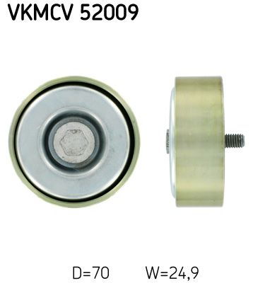 SKF Паразитный / ведущий ролик, поликлиновой ремень VKMCV 52009