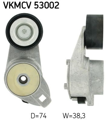 SKF Натяжной ролик, поликлиновой ремень VKMCV 53002