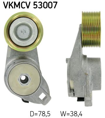 SKF įtempiklio skriemulys, V formos rumbuotas diržas VKMCV 53007