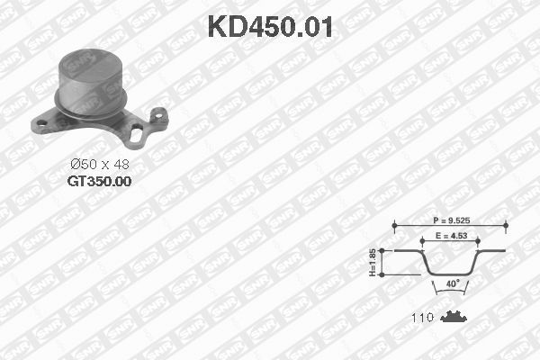 SNR Комплект ремня ГРМ KD450.01