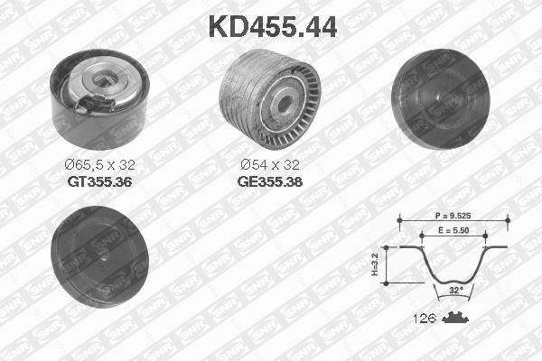 SNR Комплект ремня ГРМ KD455.44