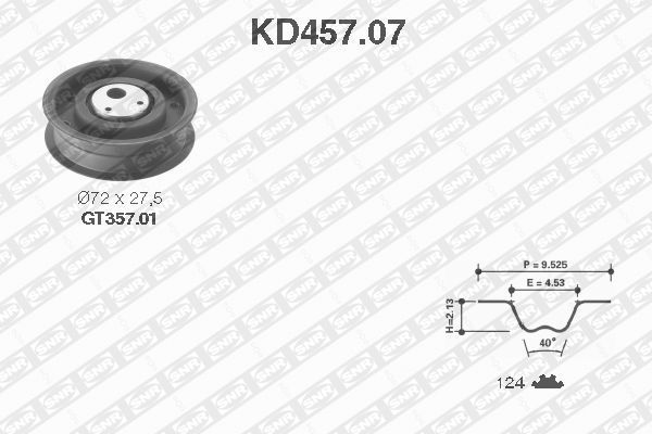 SNR paskirstymo diržo komplektas KD457.07