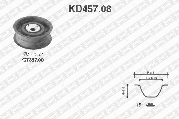 SNR Комплект ремня ГРМ KD457.08