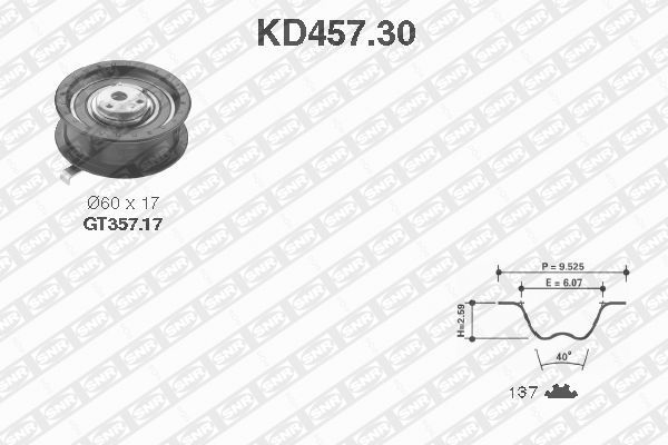 SNR Комплект ремня ГРМ KD457.30