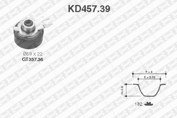 SNR Комплект ремня ГРМ KD457.39