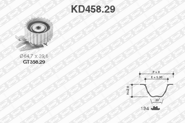 SNR paskirstymo diržo komplektas KD458.29